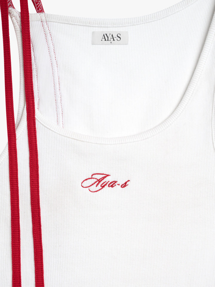 Leora Rib Top White