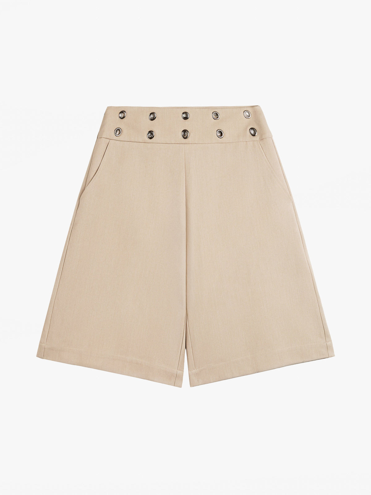 Lara Eyelet Shorts Cream