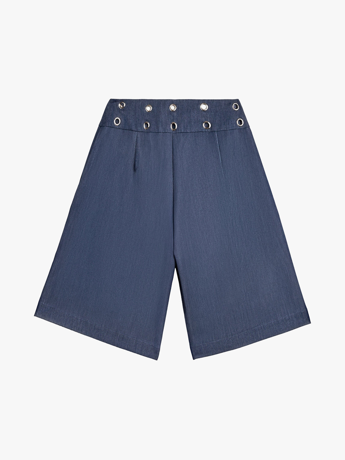 Lara Eyelet Shorts Blue