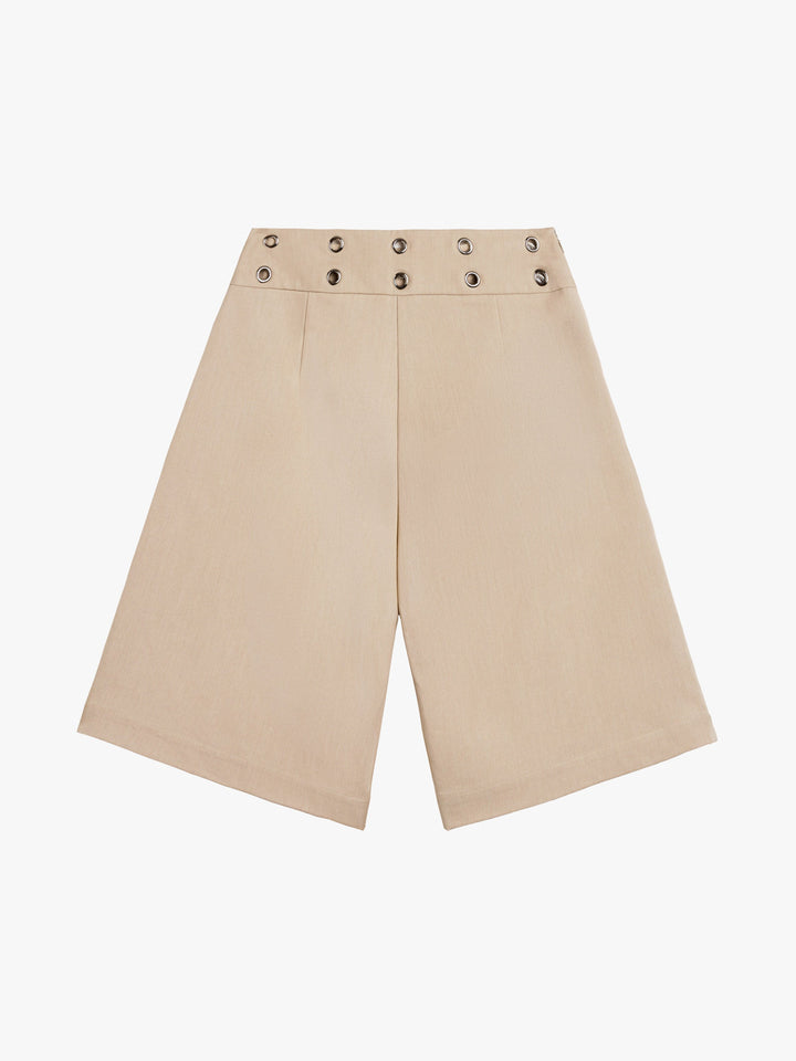 Lara Eyelet Shorts Cream