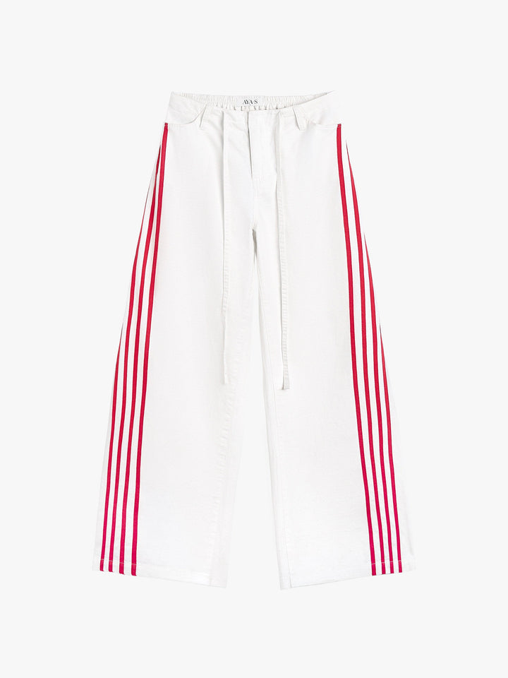 Jua Striped Pants Red
