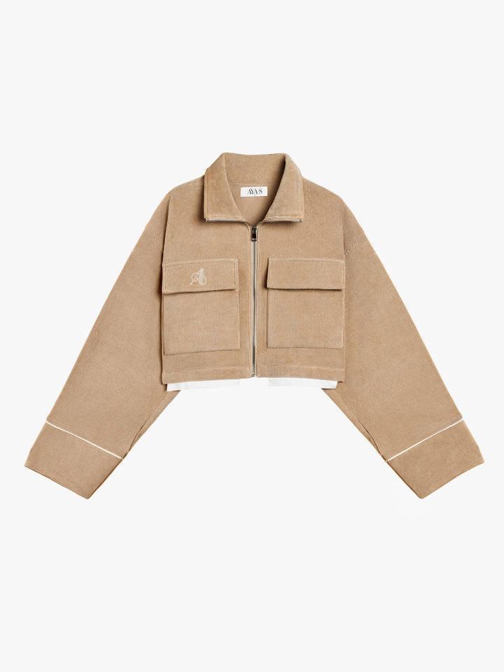 Elora Velvet Jacket Beige