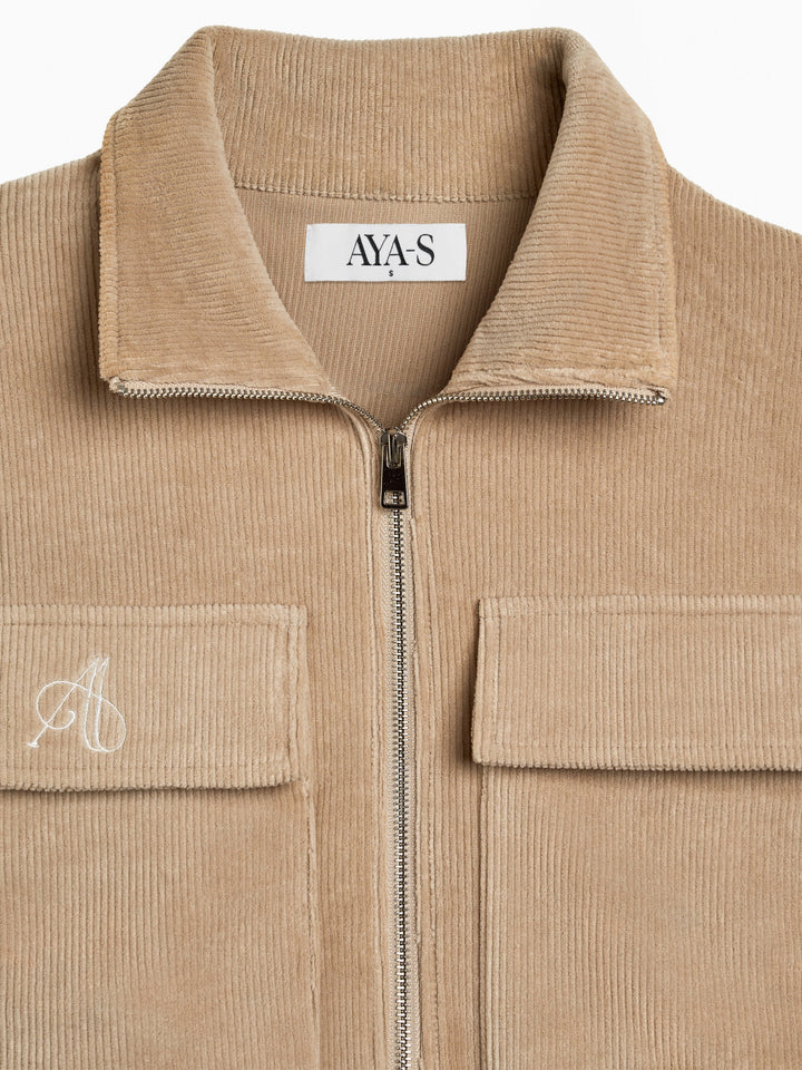 Elora Velvet Jacket Beige