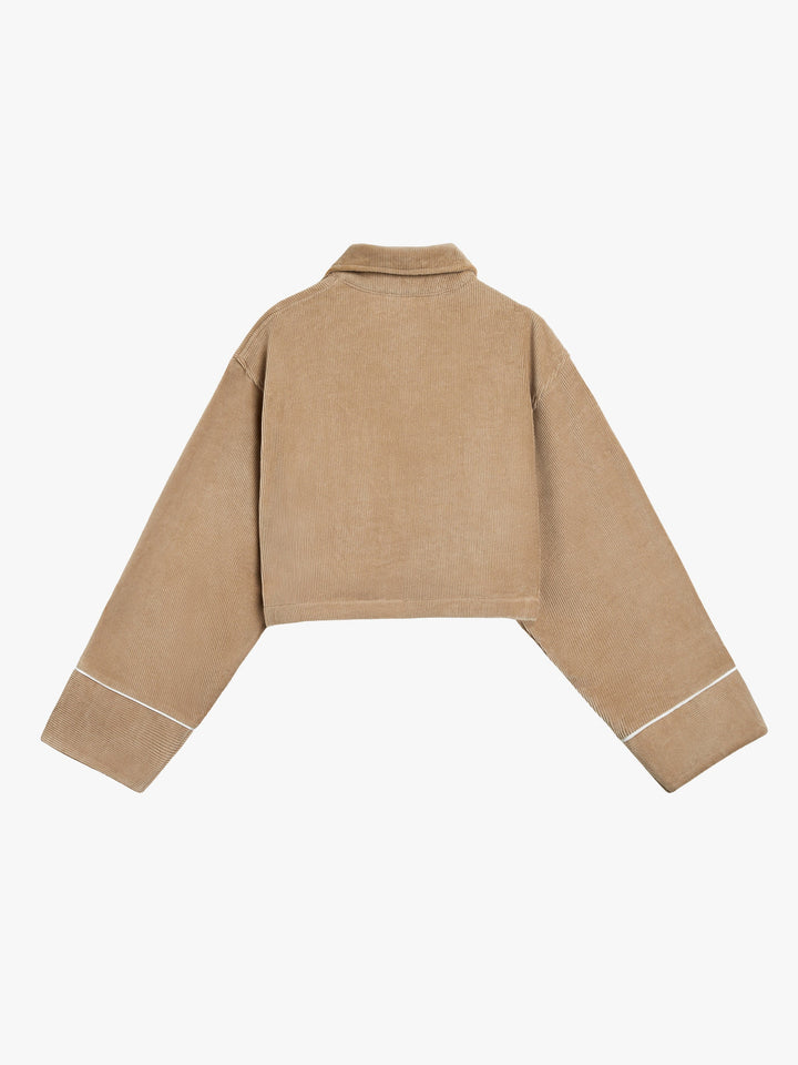 Elora Velvet Jacket Beige