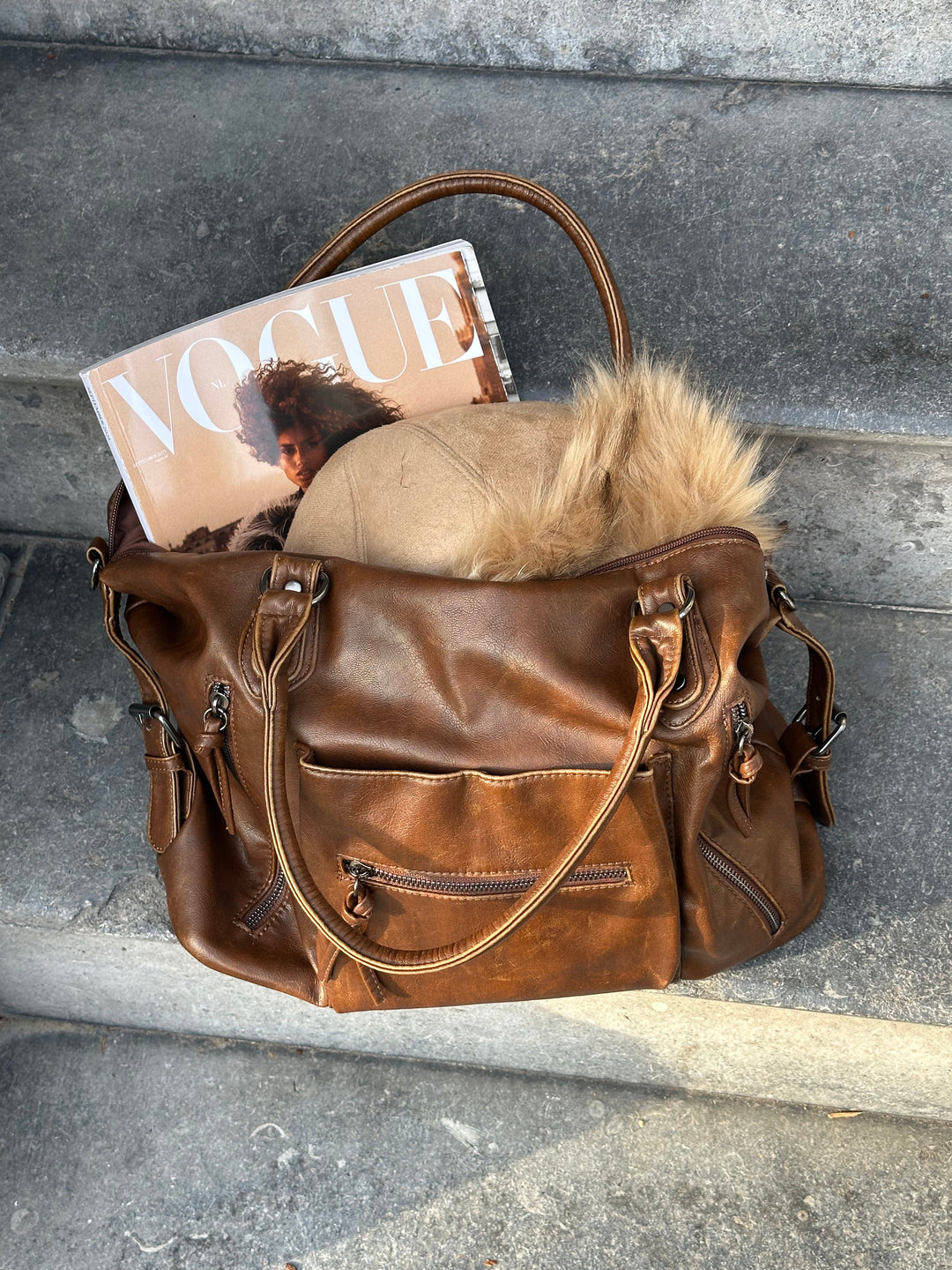 Aria shearling hat - Beige