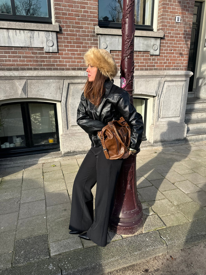 Aria shearling hat - Beige